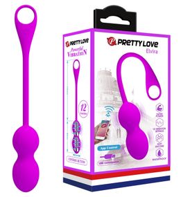 Вагінальні кульки з вібрацією і управлінням з смартфона Pretty Love Elvira, BI-210212hp sexstyle