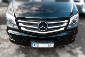 Накладки на решетку (2013-2024, нерж.) Carmos - Турецкая сталь для Mercedes Sprinter