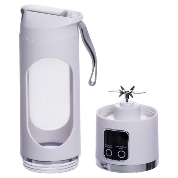 Портативний блендер для смузі на акумуляторі 450 мл 25 Вт USB Білий HP-11-10W | Зображення 8