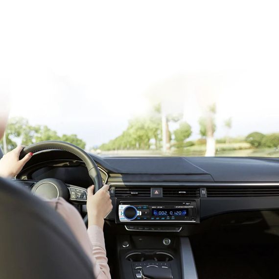 Автомагнітола з Bluetooth, 1DIN, MP3-SA-520 ISO / Магнітола з LED підсвіткою в авто / Магнітофон в машину | Зображення 1