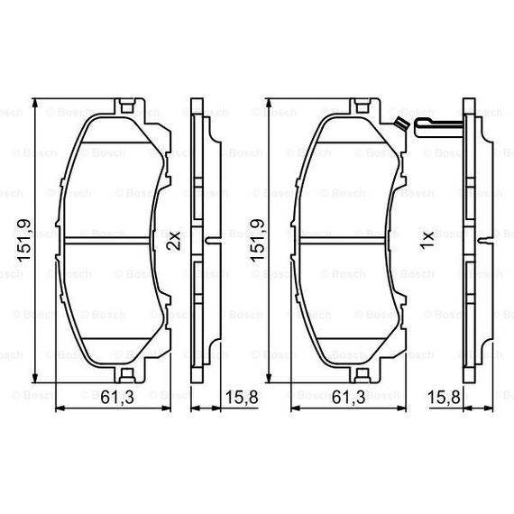 Тормозные колодки Bosch дисковые передние NISSAN/INFINITI X-Trail/Q50/Q60 ''F 0986494821