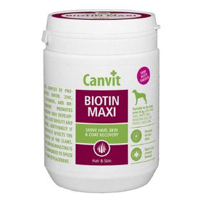 Витамины Canvit Biotin Maxi for dogs для здоровья кожи и шерсти у крупных собак 500 гр