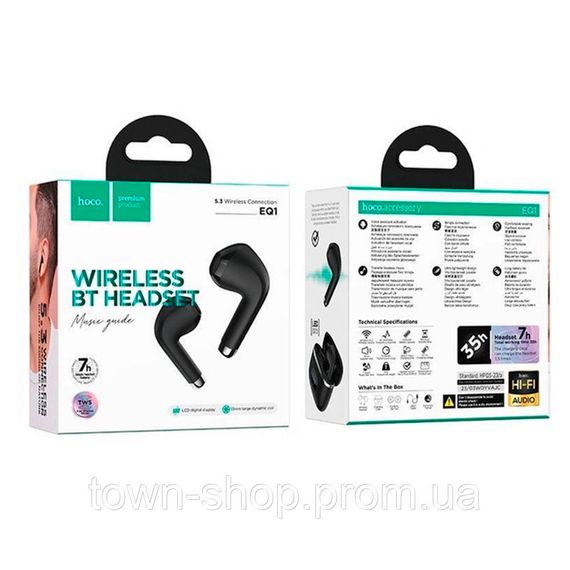 Наушники Bluetooth HOCO EQ1, Black, Кейс | Зображення 2