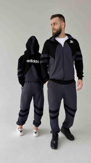 Спортивний костюм унісекс adidas колір графіт | Зображення 3
