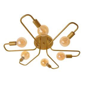 Люстра лофт потолочная в спальню Е27 60W G (BR-01 617C/6)