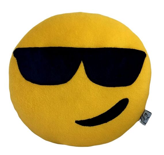 Декоративная стильная автомобильная подушка игрушка смайлик Emoji в очках