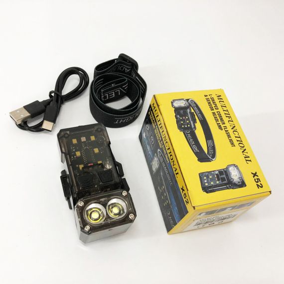 Водонепроницаемый фонарик X52, , Перезаряжаемый налобный фонарь Head Lamp, Фонарь на голову для туристов IS-65 | Зображення 6