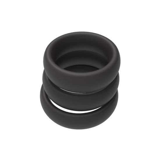 Набір ерекційних кілець - Erospace Men’s Play Set Of 3 Cock Rings B9 | Зображення 2