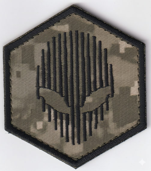 Шеврон 412 Пиксель (черная нить)