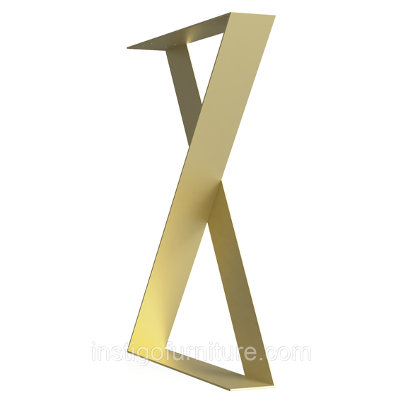 Комплект опор для столу з металу 500×104mm, H=730mm (Сталева пластина: 100x4,0mm) Золото | Зображення 2