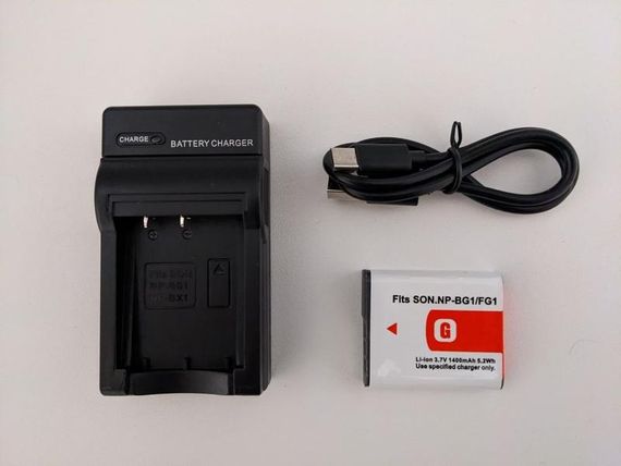 Комплект зарядное sony bc-csg bc-csge и аккумулятор sony np-bg1 np-fg1 w200 w170 w150