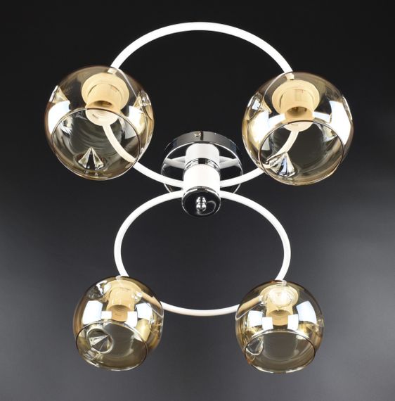 Люстра стельова на 4 лампочки 26181 Білий 20х36х47 см. | Зображення 2