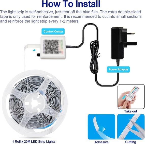 Стрічка світлодіодна 30 м, із синхронізацією під музику зміна кольору, наддовга | Зображення 3