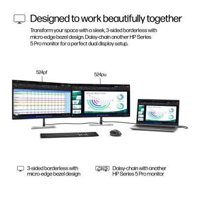 Монитор HP S5 Pro 524pu (9D9V7AA) | Зображення 2