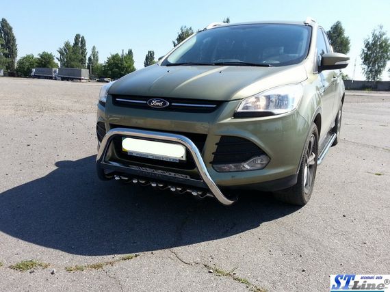 Кенгурятник WT004 (нерж.) для Ford Kuga/Escape 2013-2019 гг | Зображення 1