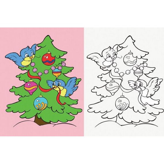 Детская раскраска "Посмотри и раскрась Новый год" 628009 | Зображення 4