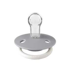 Соска пустушка BIBS De Lux Silicone (кругла) 0-36 міс - Cloud нічна