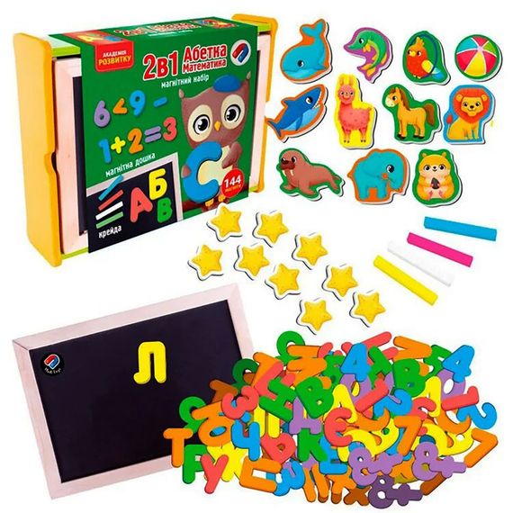 Игра настольная "Магнитный развивающий набор с доской" VT5411-17 | Зображення 1