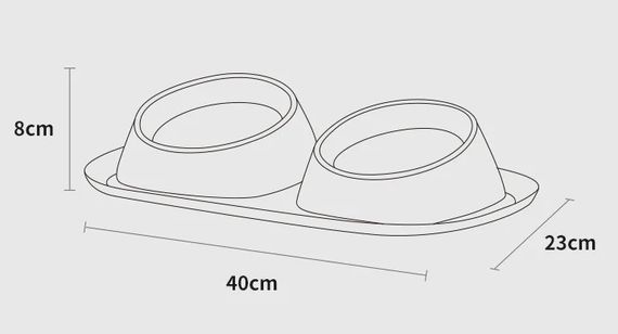 Миска подвійна на підставці Lapka, 2 х 250 мл | Зображення 2