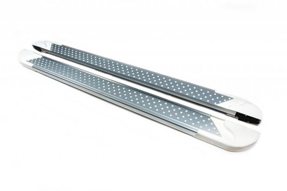 Бокові пороги Allmond White (2 шт., алюміній) для Mercedes X class