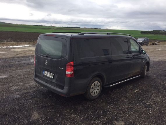 Рейлинги черные ELITE (пласт. ножки) Длинная база (EXTRALONG) для Mercedes Vito / V W447 2014-2024 гг | Зображення 6