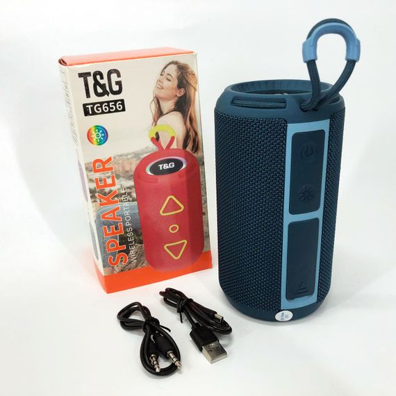 Bluetooth колонка портативна TG656 FM-радіо. RL-299 Колір: синій | Зображення 9