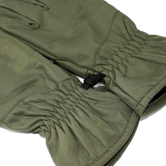 Зимові тактичні сенсорні рукавиці SoftShell оливкові M Україна водонепроникні вітронепроникні. | Зображення 4