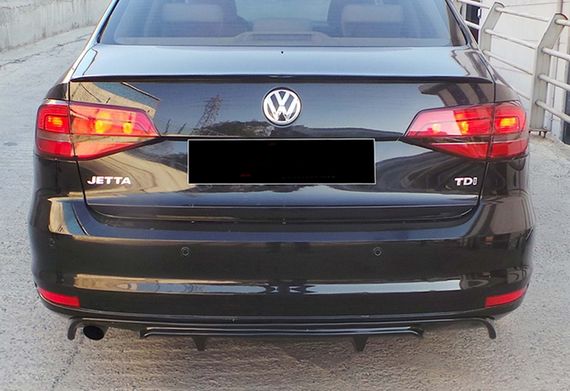 Задній дифузор DPT (2014-2018, чорний глянець) для Volkswagen Jetta рр | Зображення 2