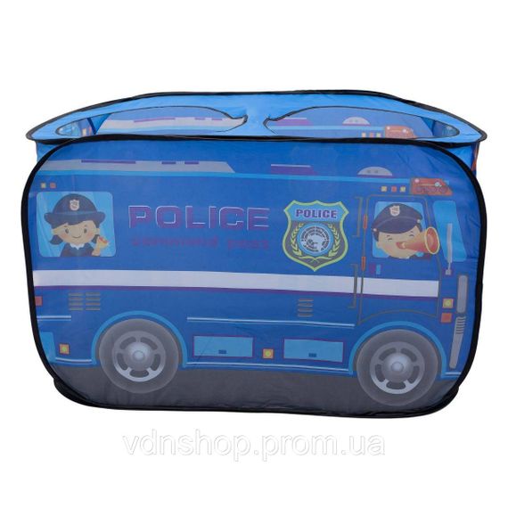 Детская игровая палатка "Полицейская машина" 110×70×66 см палатка для мальчика Синяя HP-S-5NDBL | Зображення 4
