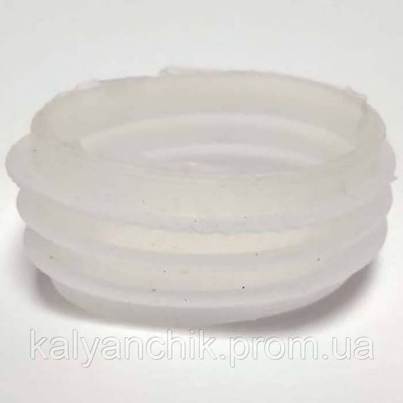 >Уплотнитель под колбу кальяна без юбки силиконовый Трипод белый | Зображення 1