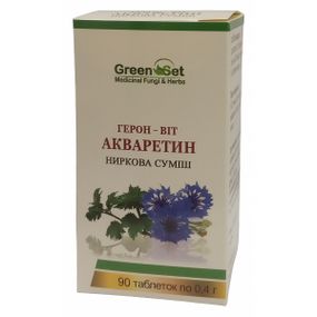 Комплекс для профілактики нирок GreenSet Герон-віт Акваретин - Ниркова суміш 90 таблеток