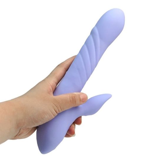 Вібратор кролик з ротацією та фрикціями Sweet Em лавандовий Sex Aura | Зображення 2