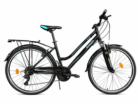 Велосипед міський жіночий 28" Crosser City Life Lady рама 18", 21 швидкість Shimano, алюміній, багажник, крила Синій