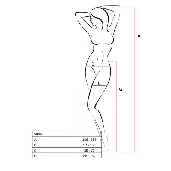 Колготки-бодистокинг Passion S006 Черный S/M/L | Зображення 3