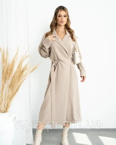 Плаття для жінок колір бежевий розміри S, M, L, XL, XXL, 3XL FI_008586