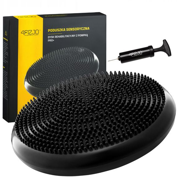 Балансувальна подушка-диск 4FIZJO PRO+ 33 см (сенсомоторна) масажна Black 4FJ0021 (P-5907222931936) | Зображення 2