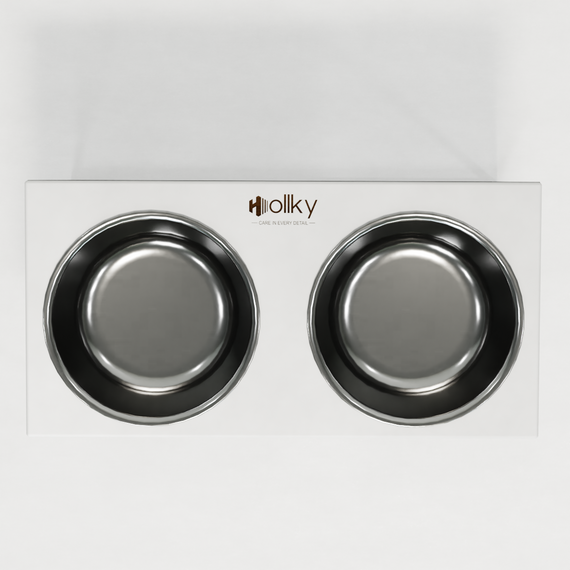 Миски на підставці для дуже великих собак Hollky Base XXL40 (2 × 2,8 л) BXXL40-643240-GRWH | Зображення 2