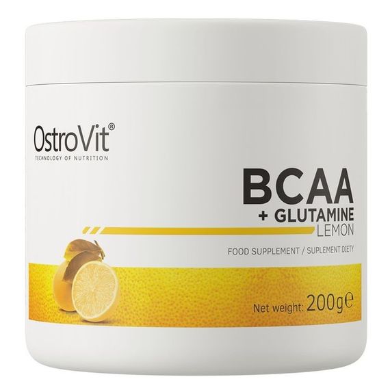 Амінокислотний комплекс Ostrovit ВСАА + Glutamine 200 г, lemon