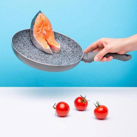 Сковорода Well Done WD-1028B с покрытием LightStone 28 см, сковорода с индукционным дном, для жарки | Зображення 2