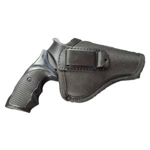 Кобура поясная (+скоба) Рев-3" кордура с кожей (oxford 600-D черная)