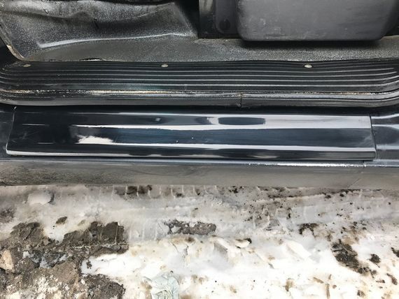 Накладки на пороги ABS (2 шт, пластик) Глянцеві для Mercedes Vito W638 1996-2003 років | Зображення 1