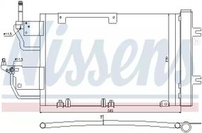 Радіатор, конденсор кондиціонера OPEL ASTRAVAN, OPEL ZAFIRA, NISSENS (940052)