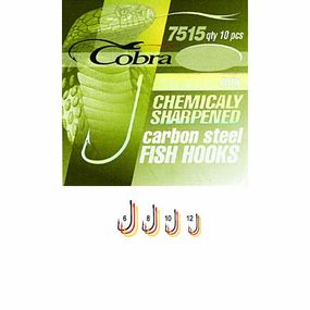 Крючки рыболовные Cobra Кобра MIX серазмер 7515 разм.012 10 шт в упаковке