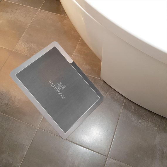 Влагопоглощающий коврик серый "Bathroom" 40*60CM*3MM (D) SW-00001563 | Зображення 6