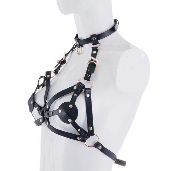 Портупея на грудь LOCKINK SEVANDA Queen Chest Harness with Removable Bra Sex Aura | Зображення 1