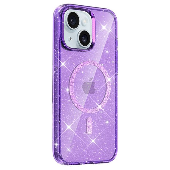 Чохол TPU Eclipse Sparkle (MagFit) для Apple iPhone 14 / 13 (6.1") Purple | Зображення 1