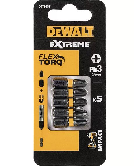 Набір біт DeWalt IMPACT TORSION EXTREME ударні Phillips (DT7995T)