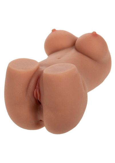 Мастурбатор вагіна-напівторс CalExotics Pussy and Tits з грудьми, бежевий Sex Aura | Зображення 1