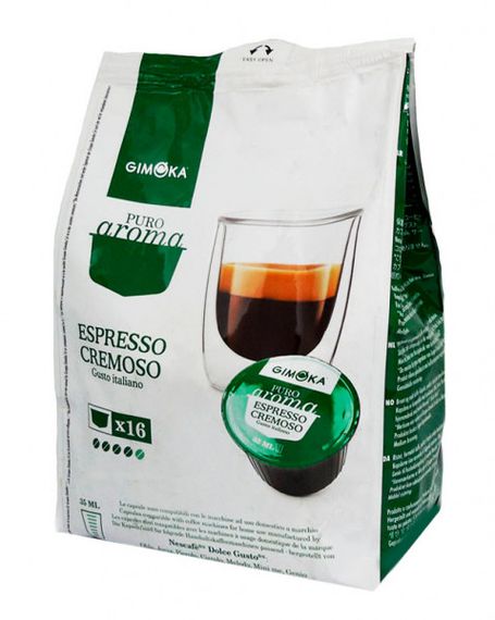 Кофе в капсулах Dolce Gusto Gimoka Cremoso 16 шт Италия Нескафе Дольче Густо
