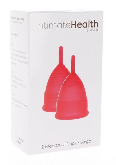 Менструальные чаши Mae B Intimate Health 2 Large Menstrual Cups sexstyle | Зображення 5
